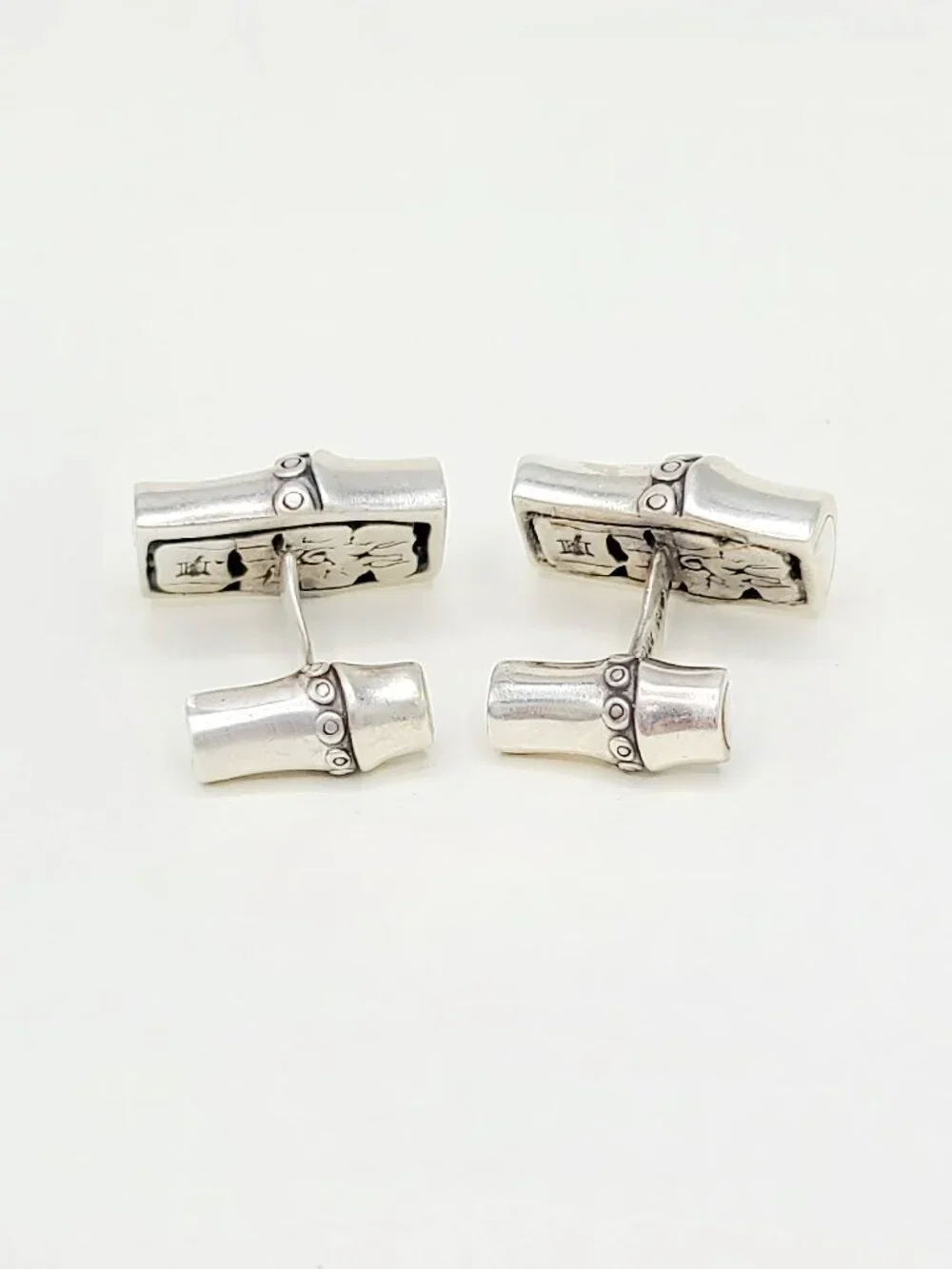 John Hardy Bamboo Cufflinks in Sterling Silver - RARE